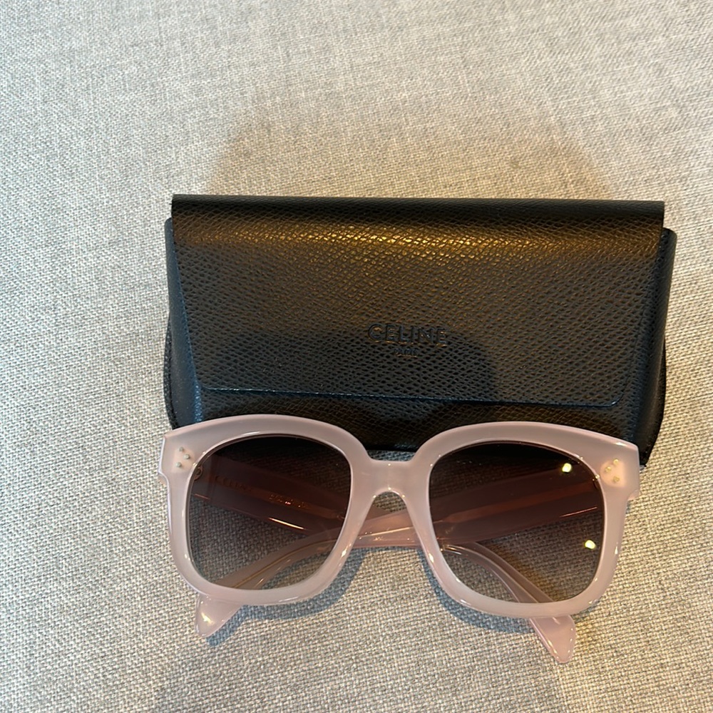 Light pink Celine sunglasses with case. Excellent condition. Worn twice.